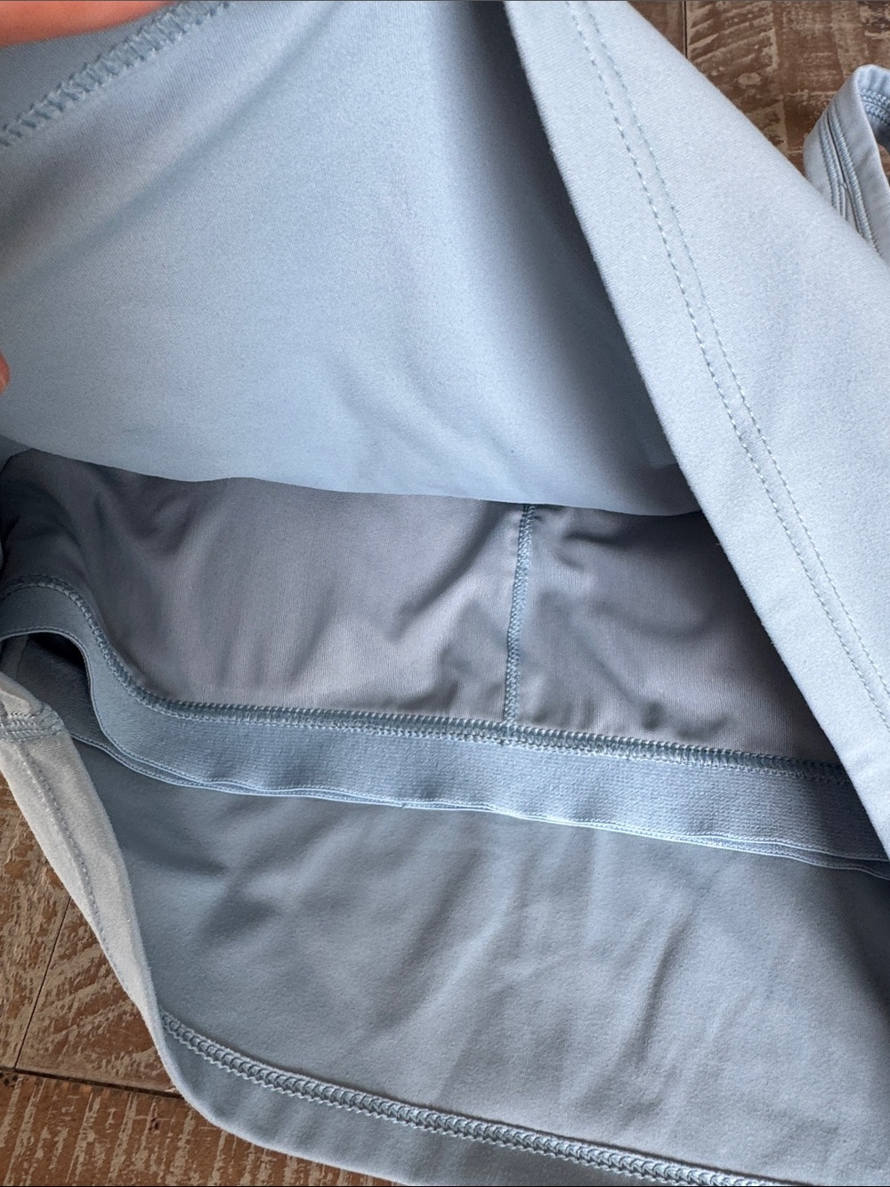 Women’s Light Blue Cropped Tank Top - Classic Scoop Neck Activewear - Picture 10 of 10